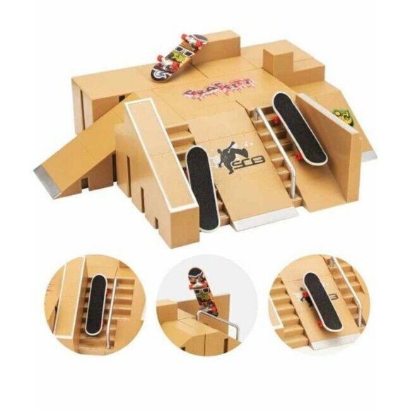 Other - Fingerboard Skatepark with 3 Finger Skateboards Customizable and Buildable